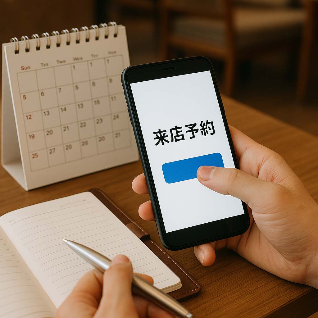 スマホで予約するイメージ画像｜HPヒーロー画像｜手元