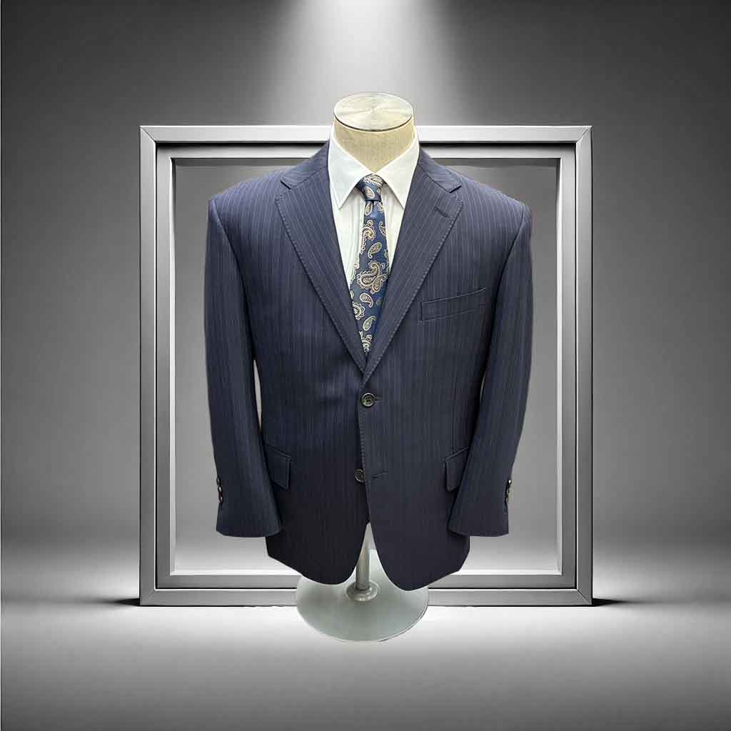 フィンテックス　ネイビー　オルタネイティブストライプ｜スーツギャラリー｜正面